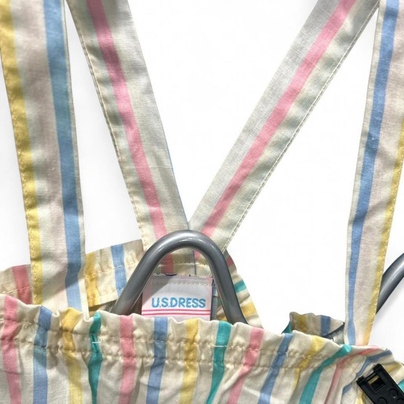 Vintage plus size Pastel striped sun dress xxl (2xl2) 25" x28 - Picture 3 of 6